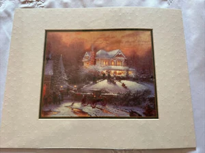 Authentic Thomas Kinkade Lithograph 'Victorian Christmas II’ Includes COA & mat - Picture 1 of 3