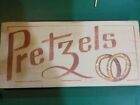 12" x 5.5" x .75" Wooden Pretzels Sign  (CL T-S )
