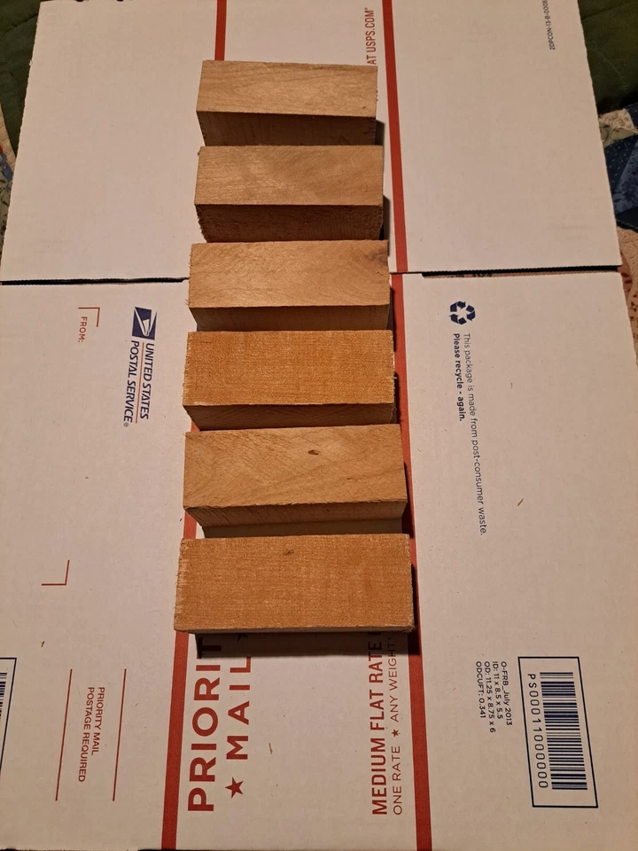 6) BLACK CHERRY DUCK CALL / TURNING BLANKS, 1-1/2" X 1-1/2" X 4" (+/- 1/8") - Image 1 of 1