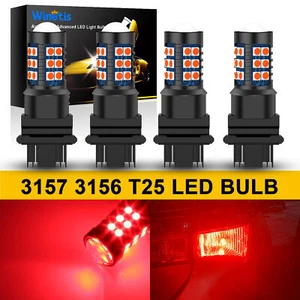 4X LED Brake Stop Tail Light Bulbs 3157 Red for Jeep Grand Cherokee 1996-2017 - Picture 1 of 12