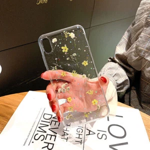Glitter Case For iPhone 13 11 12 SE XR 14 7 8 X Cute Flower Silicone Clear Cover - Picture 1 of 13