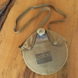 Vintage PALCO Aluminum Canteen 2 Quart Military Camping with Crossbody Canvas - Picture 1 of 6