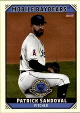 2019 Mobile BayBears Choice 22 Patrick Sandoval Mission Viejo California CA Card