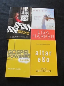 4 Religious Self-Help Book Lot - Altar Ego Gospel Powered Already Gone Untamed - Picture 1 of 1