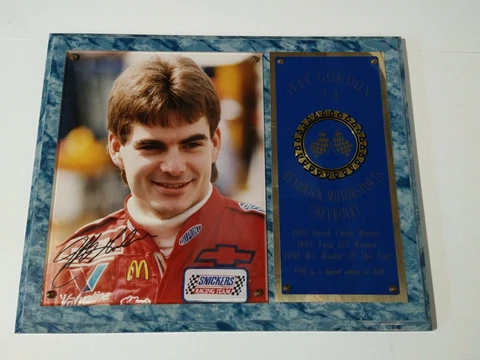 Vintage Nascar Legend Jeff Gordon Autograph Plaque #598 of Limited Edition 1024! Cover