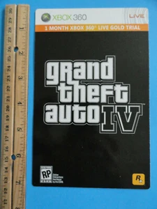 TARJETA DE PRUEBA XBOX 360 GRAND THEFT AUTO IV LIVE GOLD - SIN CÓDIGOS - COLECCIONABLE 2007 - Imagen 1 de 5