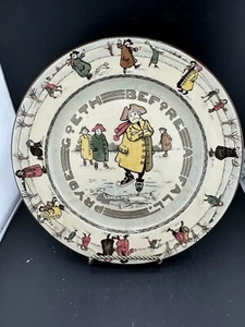 Antique Royal Doulton Plate " Pryd Goeth Before A Fall" Crazed  (See Photos) - Picture 1 of 7