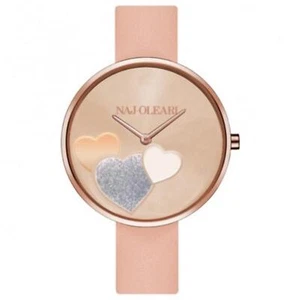 Orologio Da Donna NAJ-OLEARI NJ610 In Gomma PVD Rosa E Cassa Acciaio Oro Rosa - Foto 1 di 2