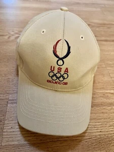 USA Olympics Beijing 2008 Tan Baseball Cap/Hat Adjustable - Picture 1 of 9