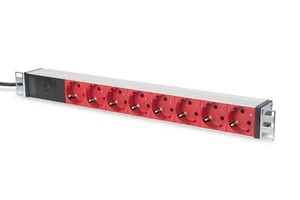 4016032369721 Digitus 8-Fach Steckdosenleiste 19" 1HE mit 2m Anschlusskabel - Bild 1 von 1