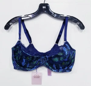 Savage X Fenty Baroque Butterfly Lace Half-Cup Bra sz 36DDD - Picture 1 of 5