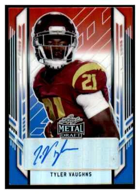 2021 Leaf Metal Draft #PA-TV1 Tyler Vaughns Red Blue Rookie Auto /10 (re 138701) - Image 1 of 2