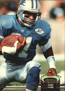 1992 Stadium Club Football Card #103 Mike Farr