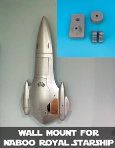 Starship Wall Mount for 1999 Star Wars Naboo Royal Starship Episode I (BIG ship) - Picture 1 of 10