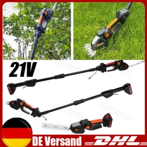 2-in-1 Akku Teleskop Heckenschere Strauchschere Mit 21v Akku und Ladegerät Neu - Bild 1 von 12