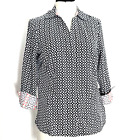 Foxcroft Women's Wrinkle Free Button Up  Dress Shirt Size 8 Black