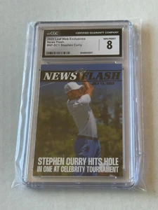 2023 Leaf News Flash STEPHEN CURRY Hole in One GOLF Card SP Print Run 230 CGC 8 - Picture 1 of 4