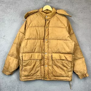 VINTAGE CAMEL Jacket GOOSE Down XL Puffer Winter Coat - Picture 1 of 11