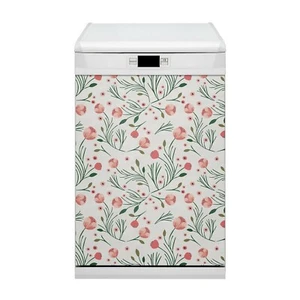 Magnet für Geschirrspüler magnetisch haftende Folie Vintage Mohnblumen nach Maß - Bild 1 von 9