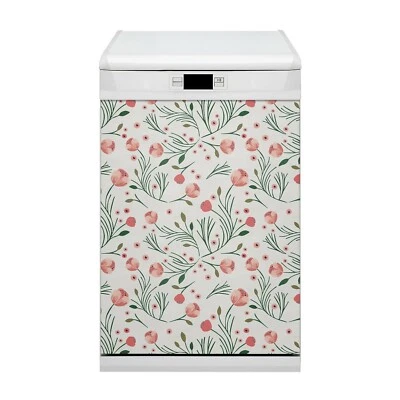 Magnet für Geschirrspüler magnetisch haftende Folie Vintage Mohnblumen nach Maß - Bild 1 von 4