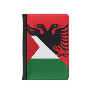 Albanian Palestinian Flag Half Albania Palestine Passport Cover - Bild 1 von 5