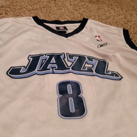 Deron Williams Reebok Utah Jazz Home White Jersey  XL #8 NBA Cover