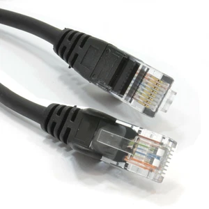 Cable De Red Ethernet RJ45 Cat5E-CCA UTP PATCH 26AWG Negro De 30m - Afbeelding 1 van 3