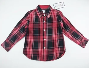 Jungen KITESTRINGS schwarz rot kariert Boutique Knopfleiste Hemd 3T Neu mit Etikett Weihnachten Top - Bild 1 von 3