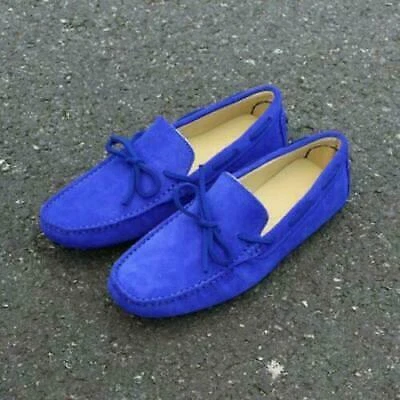 Bowknot Men's Suede Boat Shoes Gommino Loafers Moccasins Driving Slip On Casual - Imagem 1 de 4