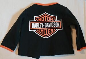 Véritable chemise à manches longues Harley Davidson moto snap-up taille 3 à 6 mois
