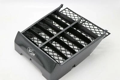 Yamaha Banshee grill plastic radiator cover CARBON FIBER 50th bubble gel emblem - image 1 of 4