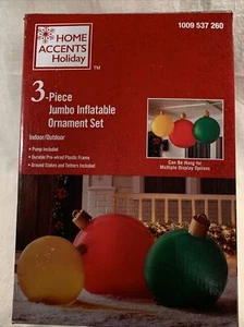 3-Piece Airblown Jumbo Inflatable Christmas Ornaments. - Picture 1 of 3