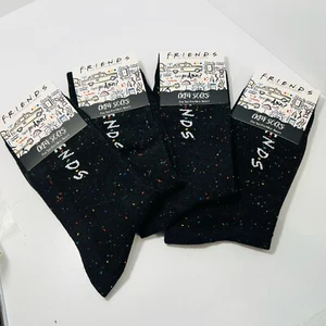 4x Pairs FRIENDS TV Show Crew Socks, ONE SIZE FITS MOST WOMEN, Culturefly Box - Picture 1 of 10