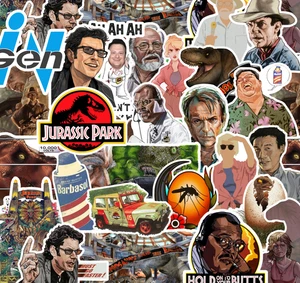 25 Jurassic Park - Matte Vinyl - Movie Sci-Fi Lost World Dinosaur - Picture 1 of 3