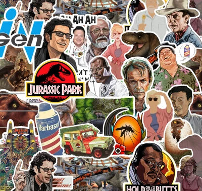 25 Jurassic Park Stickers- Matte Vinyl - Movie Sci-Fi Lost World Dinosaur - Image 1 of 3
