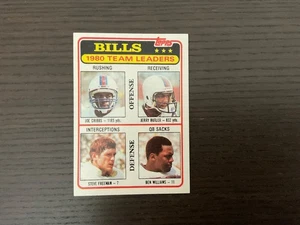 Topps Football Bills 1980 Team Leaders #226 1981 - Imagen 1 de 2