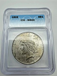 1923 Peace Dollar zertifiziert ICG MS65 - Bild 1 von 2