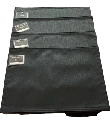 4~Black Rectangular Placemats 100%Polyester 13” x 19” - Image 1 of 4