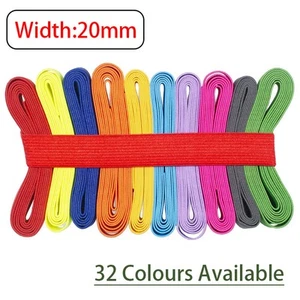 Fascia elastica piatta 20 mm elastica colorata in tessuto vita cucito maschera viso - Foto 1 di 39