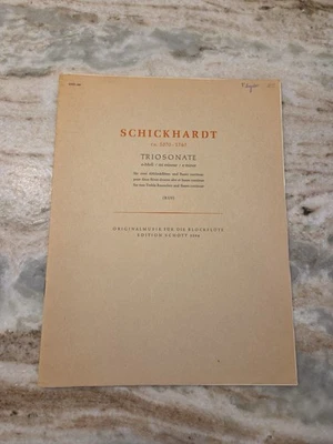 Grabadora de partituras de colección trío sonata mi menor Schickhardt Triosonate Foto 1 de 3