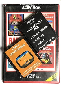 Atari 2600 Rad Action Pak Chopper Command Cartridge & Clamshell Box PAL Working - Picture 1 of 11