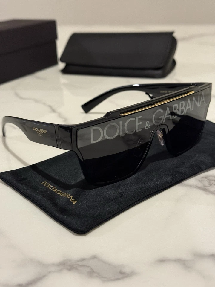 Gafas de sol Dolce & Gabbana DG6125 501/M para hombre negro-gris oscuro tampo DG plateadas Foto 1 de 1