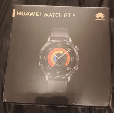 HUAWEI Watch GT 5 Sealed 46mm Fluoroelastomer Strap Smartwatch AMOLED (VLI-B19) - Image 1 of 4
