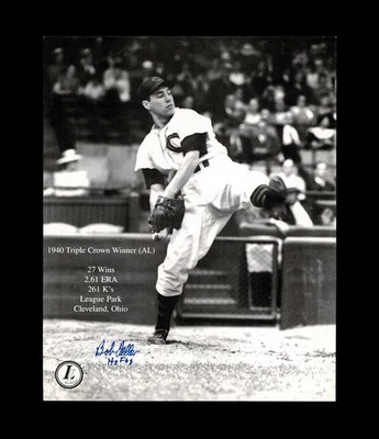 Bob Feller Signed 8x10 Black & White Photograph PSA Authenticated - Image 1 of 3