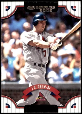 J.D. Drew 2002 Donruss #136 Cardinals MLB READ FREE SHIPPING AutographDen - Image 1 of 2