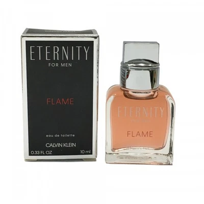 Calvin Klein Eternity Flame para hombre EDT 0,33 oz / 10 ml de viaje (salpicaduras) Foto 1 de 4