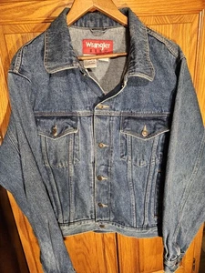 Vintage Wrangler Jacke Herren Large Blau Jeansmantel Hero Rancher Cowboy Outdoor - Bild 1 von 11