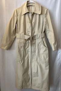 London Fog Trench Coat Design Senza Tempo Tan Donna Taglia 8P Vintage Normcore - Foto 1 di 15