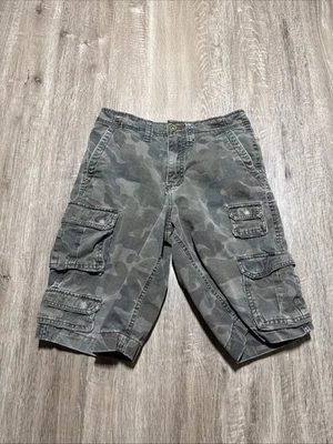 Pantalones Cortos De Colección No Boundaries Para Hombres 28 (Real 27”) Verde Carga Camuflaje Patinador Y2K Foto 1 de 4