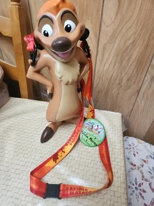 Timon Sipper Cup Disney Parks Lion King Water Bottle Carrying Strap Missing Cap - Picture 1 of 7